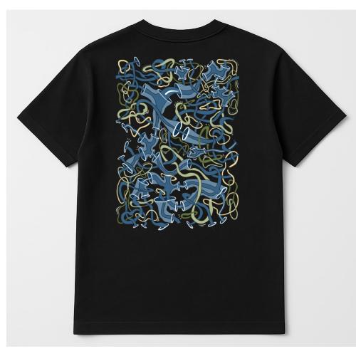 Olive & blue maze